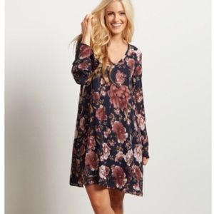 Floral long sleeve dress